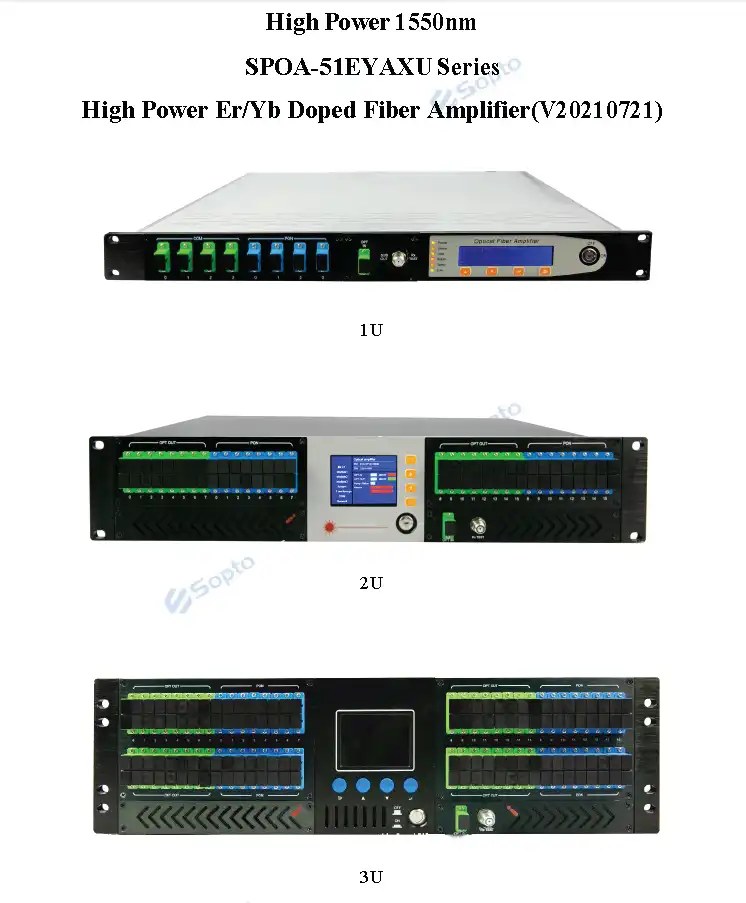 SPOA-51EYAXU Series High Power Er/Yb Doped Fiber Amplifier