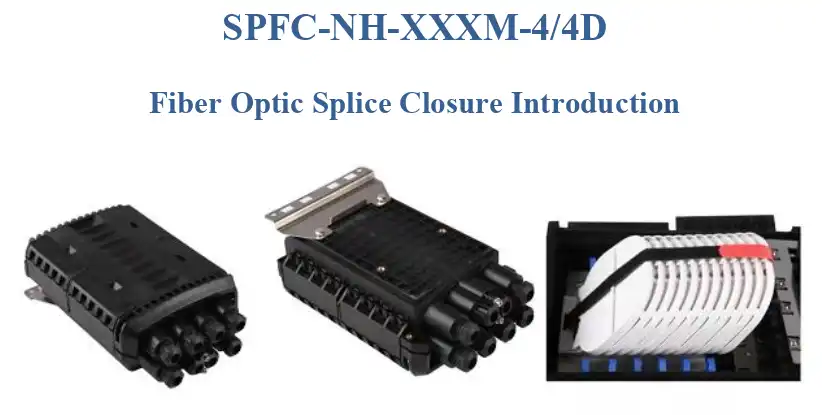 SPFC-NH-XXXM-4/4D Horizontal Fiber Optic Splice Closure Product Guide - S-Opto