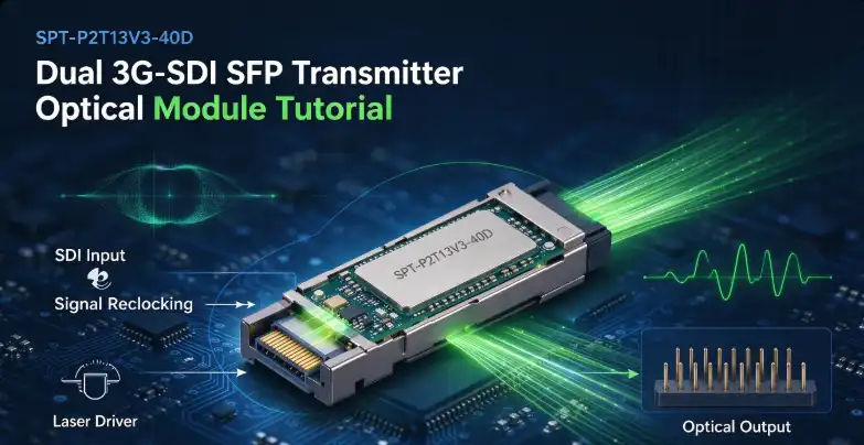 SPT-P2T13V3-40D デュアル 3G-SDI SFP 送信光モジュール技術チュートリアル - S-Opto